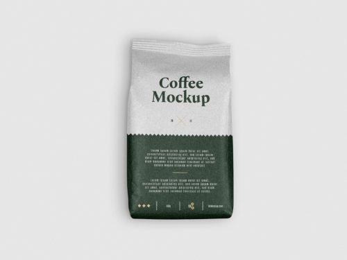 Small Paper Coffee Bag Mockup