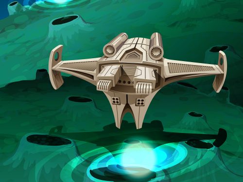 Space Ship Free Vector Illustration