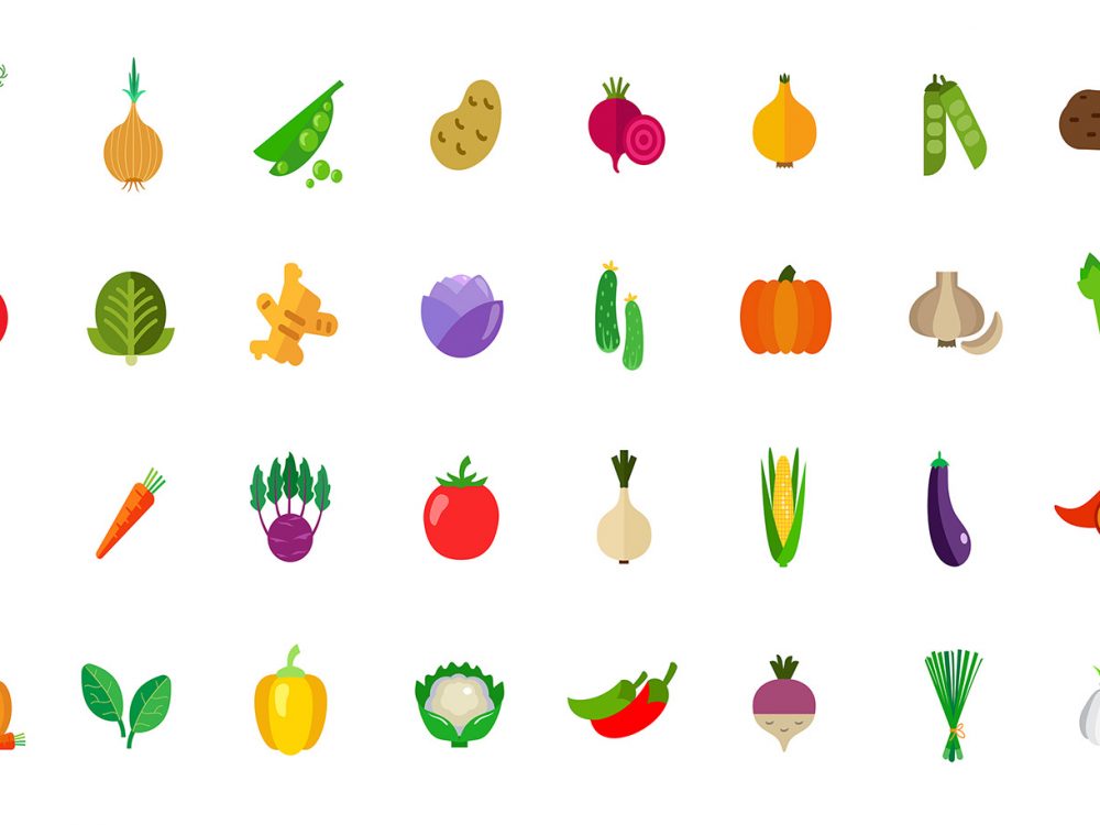 Vegan Food Free Vector Icons