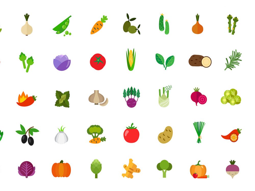 Vegan Food Free Vector Icons