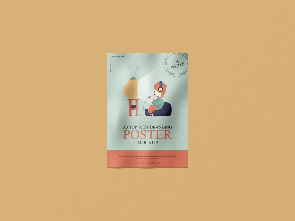 Wrinkled Poster Mockup
