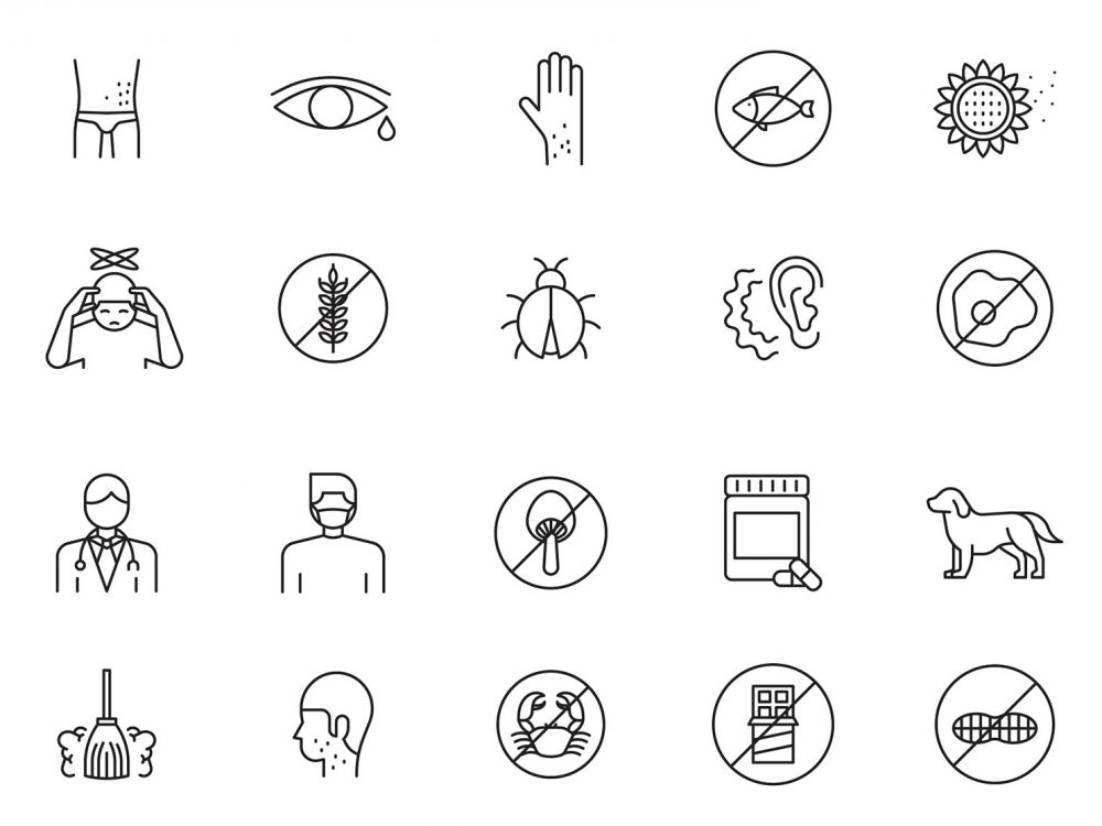 Allergies Line Icons