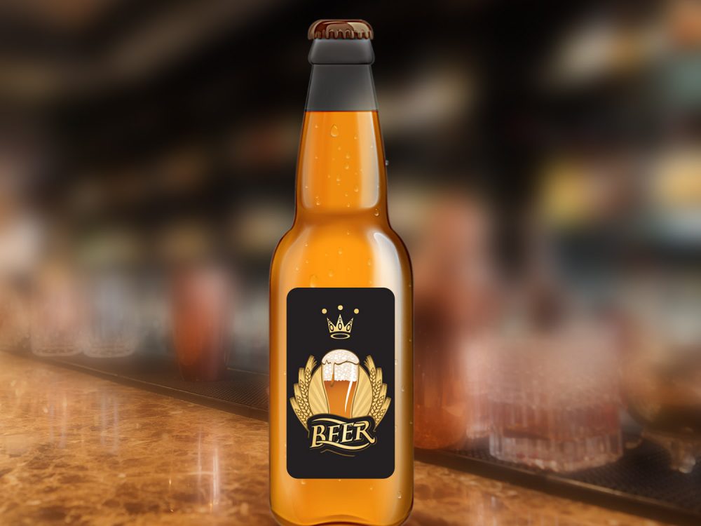 Beer Bottle Label Mockup