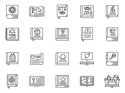 Books Genre Line Icons