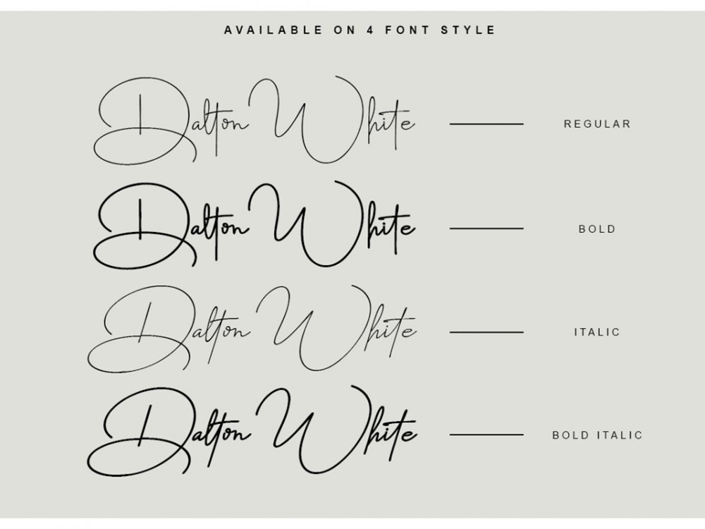 Dalton White Free Font