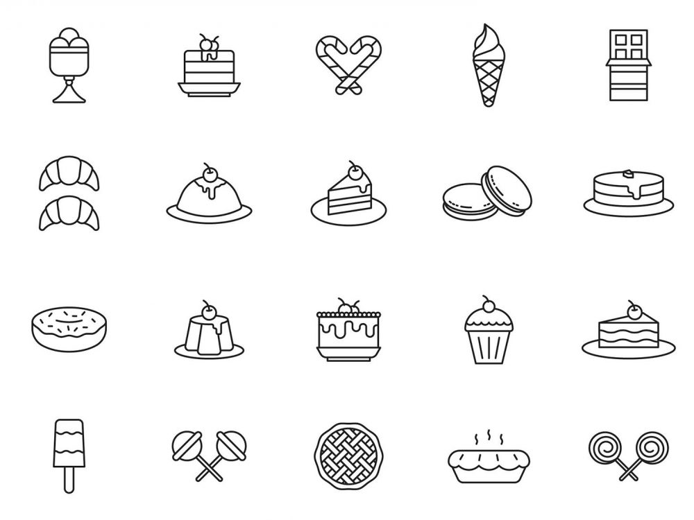 Dessert Line Icons