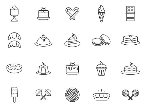 Dessert Line Icons