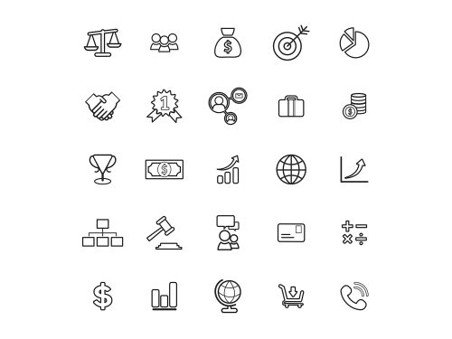 Financial Business Banking Free Vector Icons