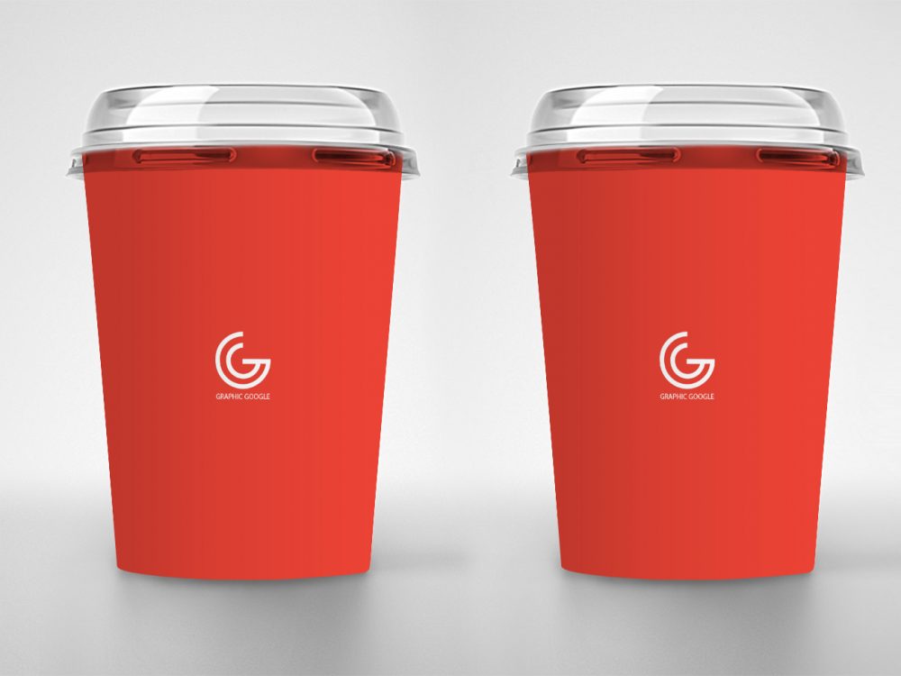 Free Ice Cream Disposable Packaging Mockup