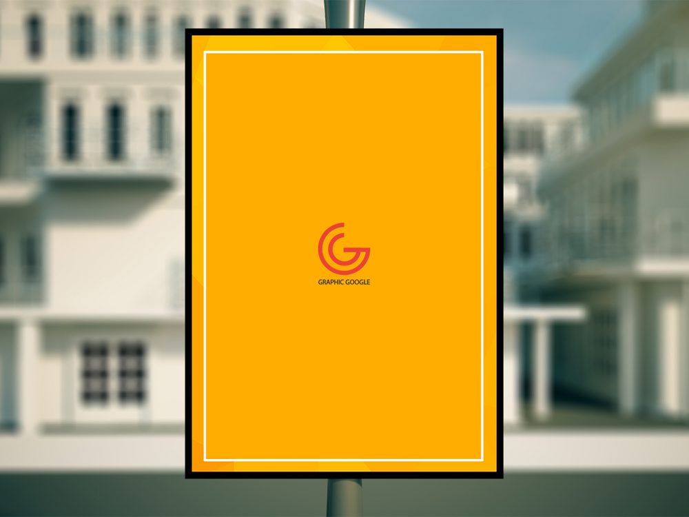 Free Outdoor Advertising Poster Mockup