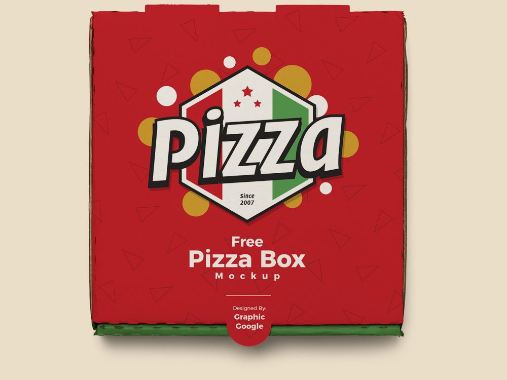 Free Pizza Box Mockup