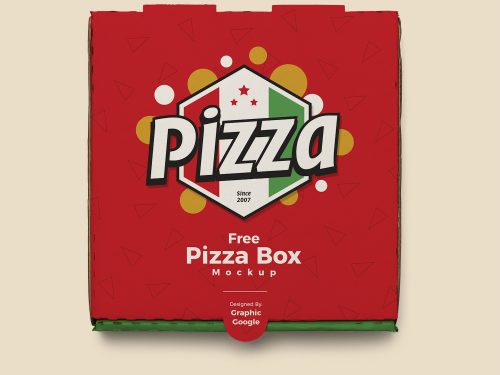 Free Pizza Box Mockup