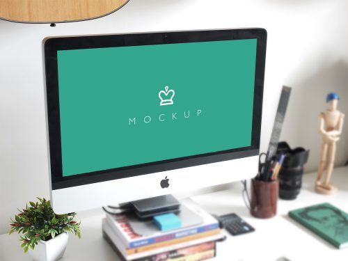 iMac Free PSD Mockup