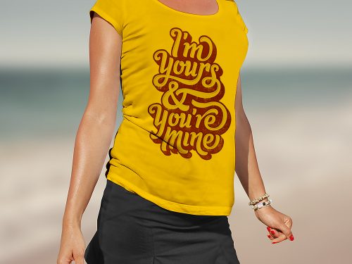 Girl T-Shirt Free Mockup