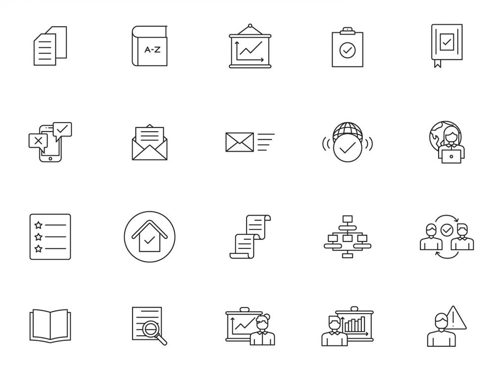 Glossary Line Icons