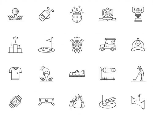 Golf Line Icons