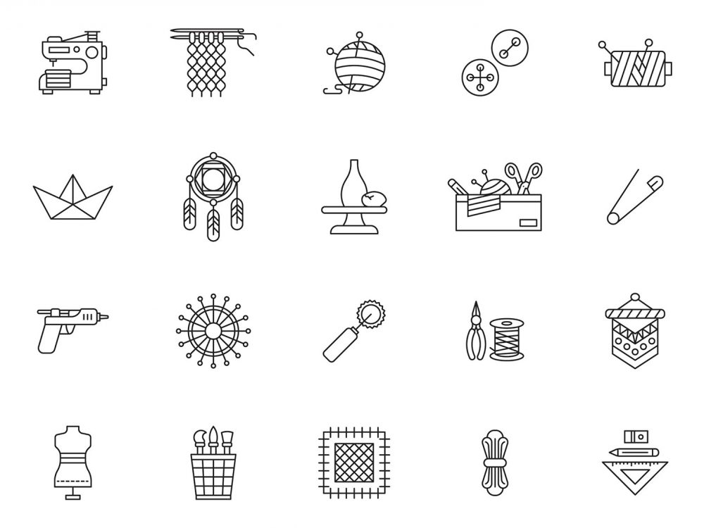 Handicraft Line Icons