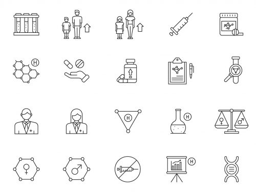 Hormones Line Icons