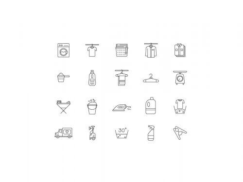 Laundry Line Icons