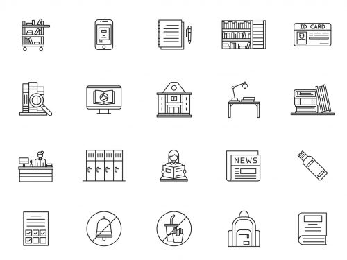 Library Line Icons