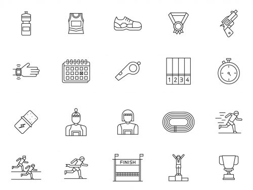 Line Marathon Icons