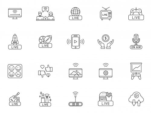 Live Streaming Icons