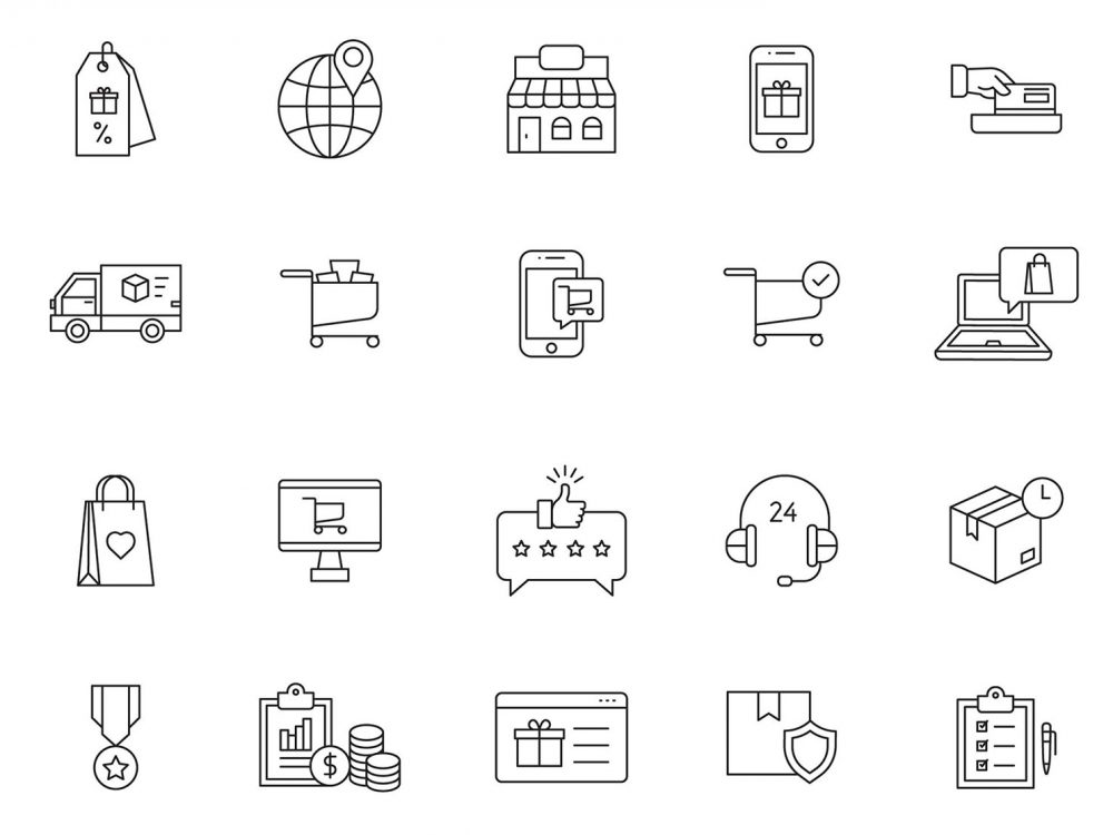 Marketplace Line Icons