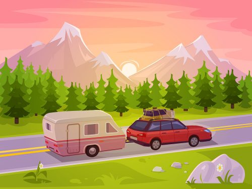 Mountain Landscape Free Vector Illustration