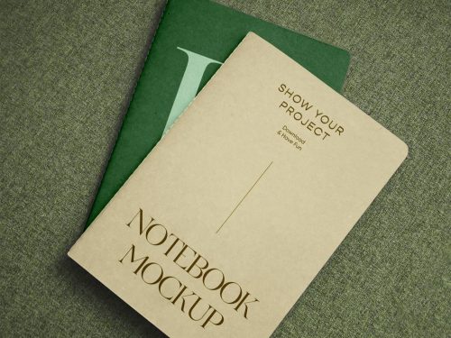 Notebook on Sofa PSD Mockups