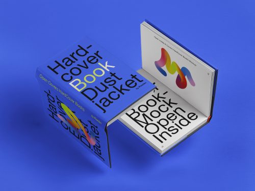 Open Inside Book PSD Mockup Scene