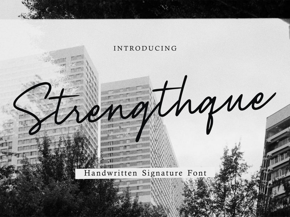 Strenghtque Free Font