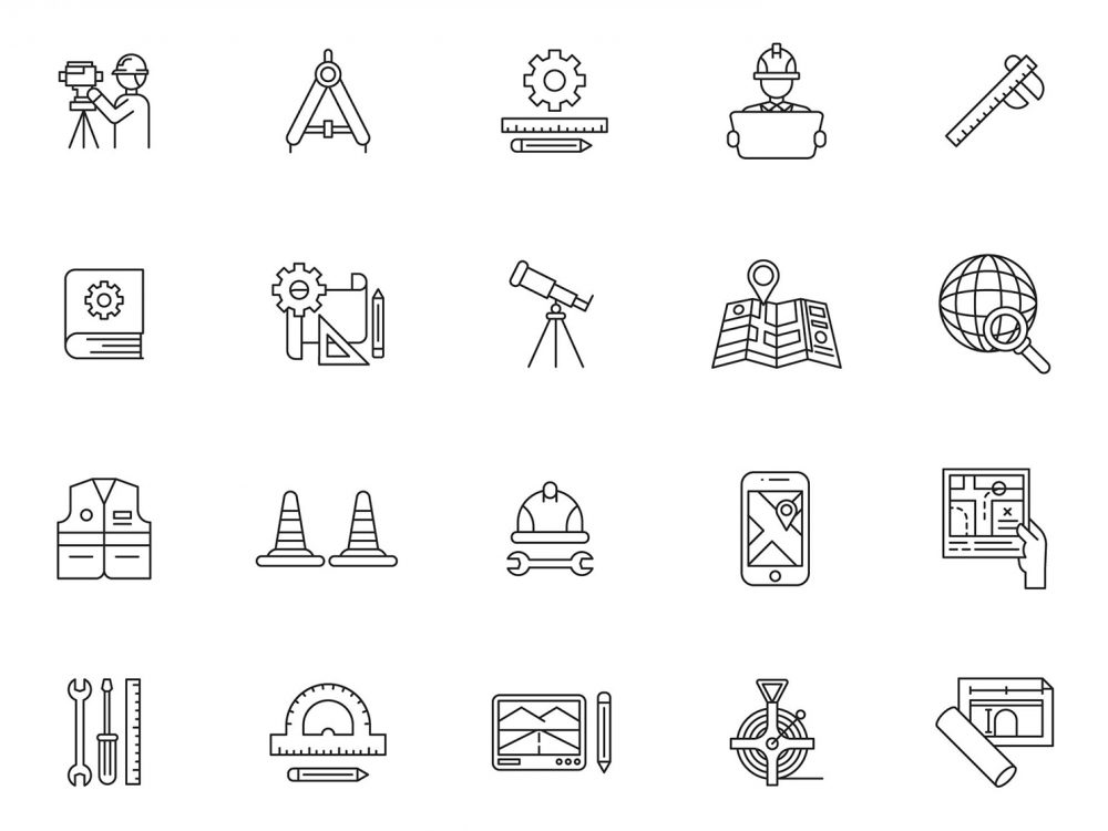 Surveyor Line Icons