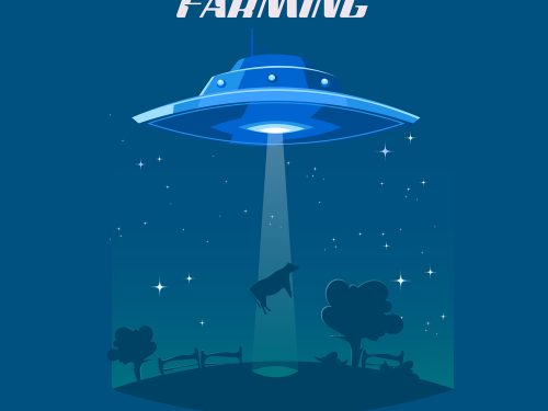 UFO Abduction Concept Free Vector Illustration