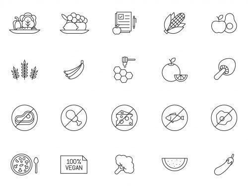 Vegan Diet Icons