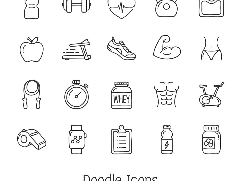 Doodle Health and Fitness Free Icons