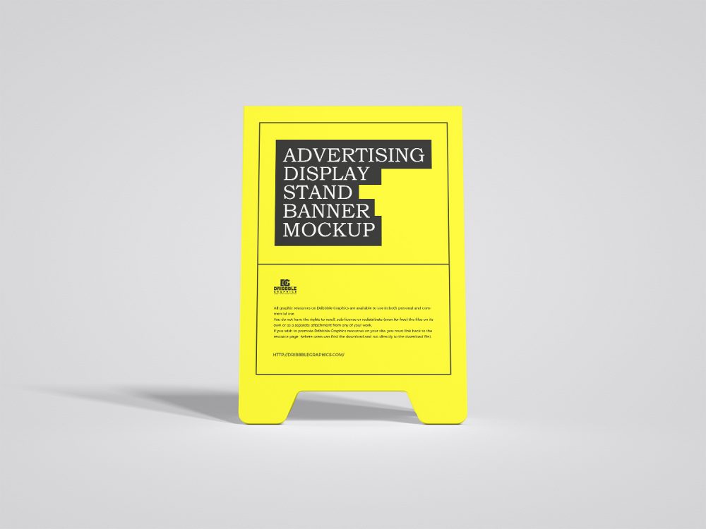 Free Display Stand Banner Mockup