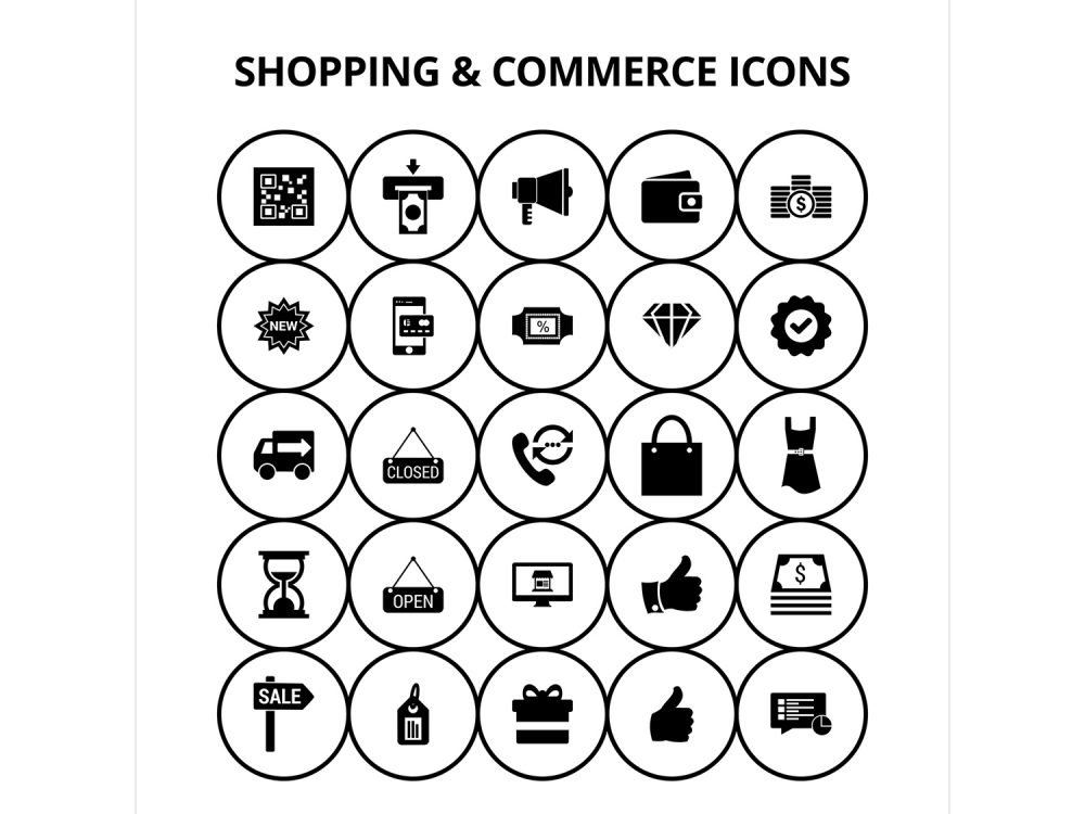 Free Shopping and E-commerce Vector Icons