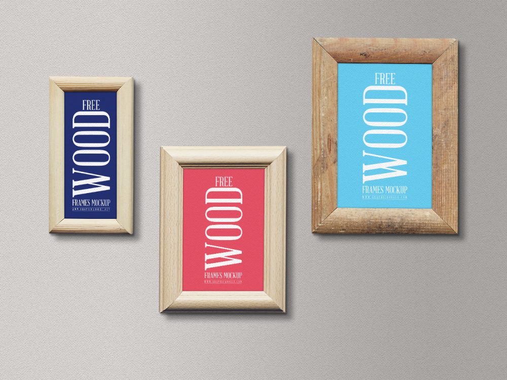 Free Wood Frames Mockup