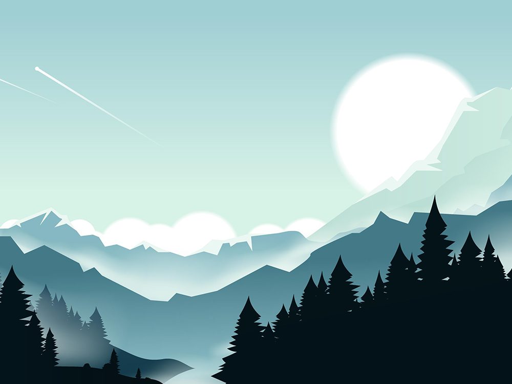 Mountain Landscape Free Vector Illustration