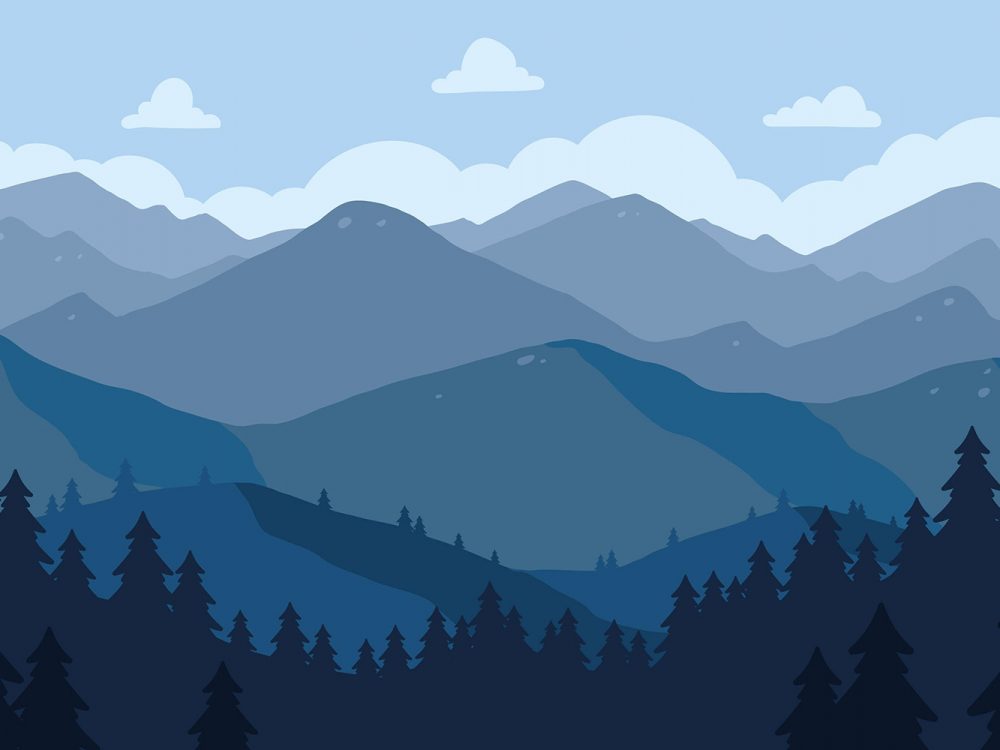 Mountain Landscape Free Vector Illustration