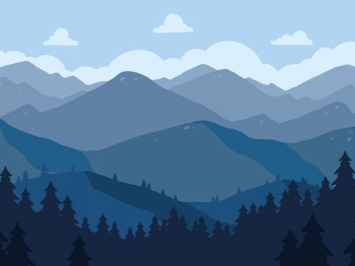 Mountain Landscape Free Vector Illustration