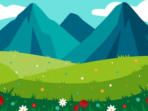 Mountain Landscape Free Vector Illustration
