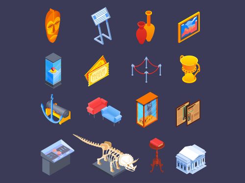 Museum Specimen Free Vector Icons