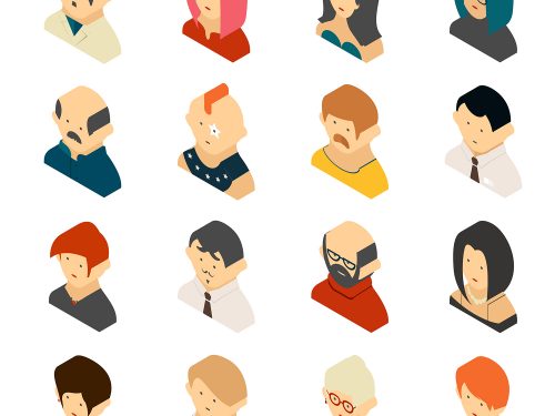 People Avatars Vector Free Icon Set