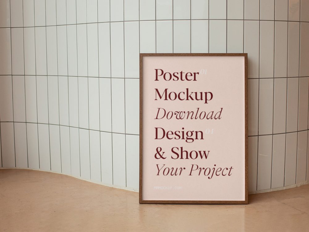 Poster on the Floor Mockup