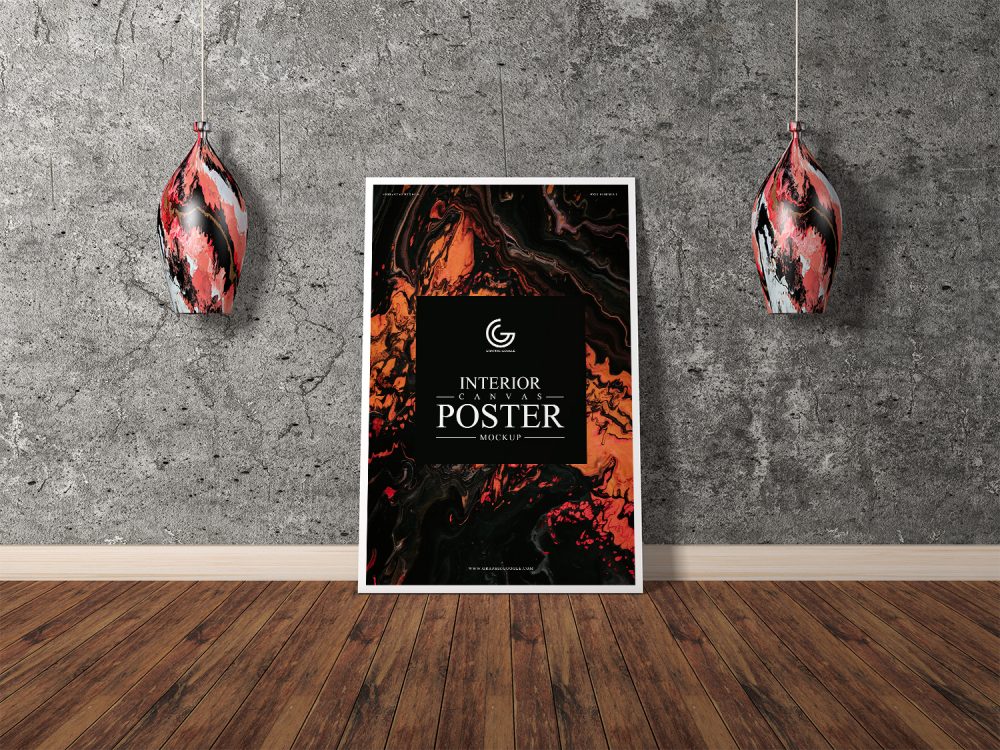 Vertical Canvas Poster Mockup