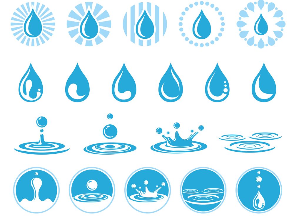 Water Drops Free Vector Icons