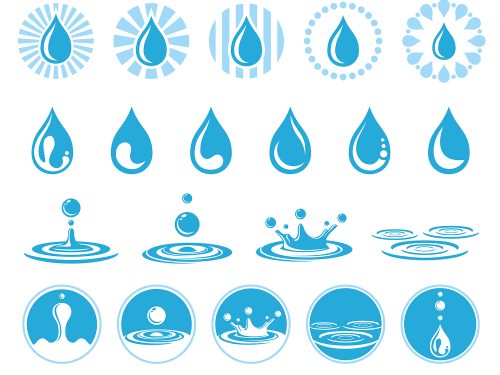 Water Drops Free Vector Icons