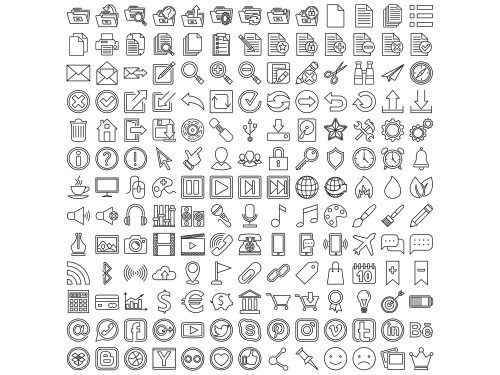 Web and Technology Development Free Vector Icons