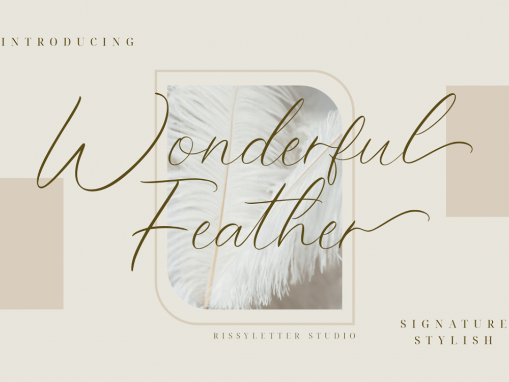 Wonderful Feather Free Font